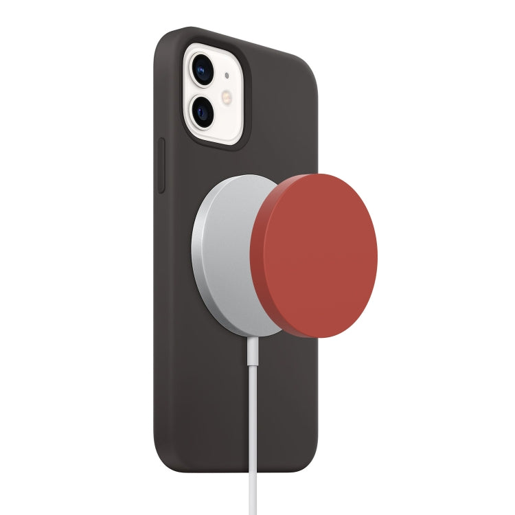 Magsafe Wireless Charger Silicone Protective Case, Warm White, Light Purple, Dark Blue, Pink, Black, Red, Grey, Wine Red, Green