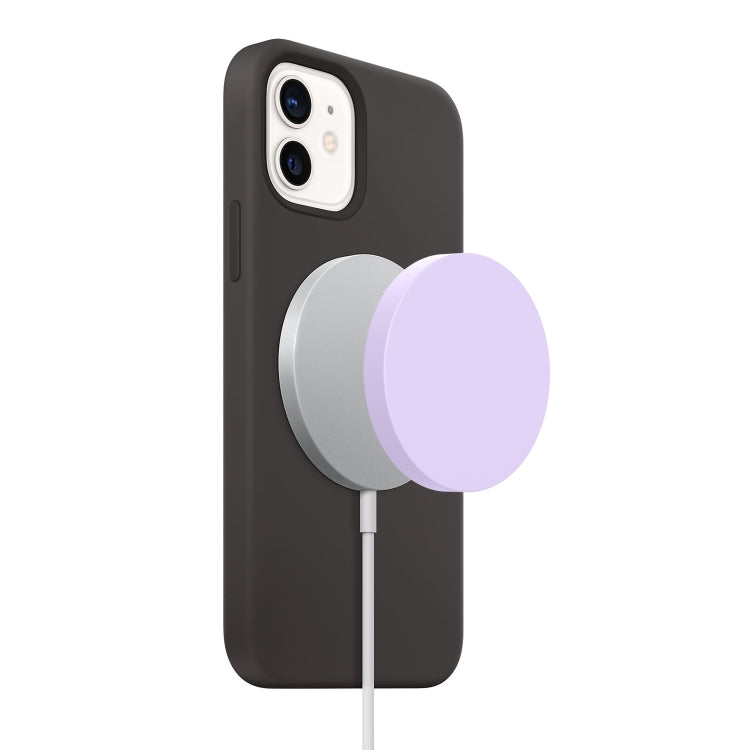Magsafe Wireless Charger Silicone Protective Case, Warm White, Light Purple, Dark Blue, Pink, Black, Red, Grey, Wine Red, Green