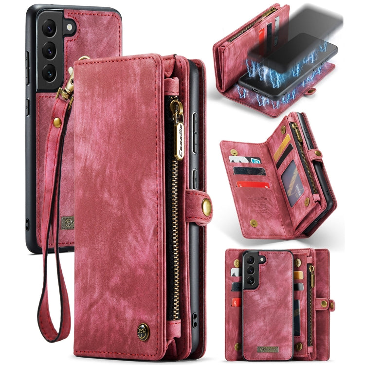 CaseMe Detachable Multifunctional Horizontal Flip Leather Case, with Card Slot & Holder & Zipper Wallet & Photo Frame, For Samsung Galaxy S21 5G, For Samsung Galaxy S21+ 5G, For Samsung Galaxy S21 Ultra 5G