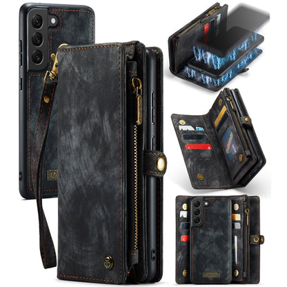 CaseMe Detachable Multifunctional Horizontal Flip Leather Case, with Card Slot & Holder & Zipper Wallet & Photo Frame, For Samsung Galaxy S21 5G, For Samsung Galaxy S21+ 5G, For Samsung Galaxy S21 Ultra 5G