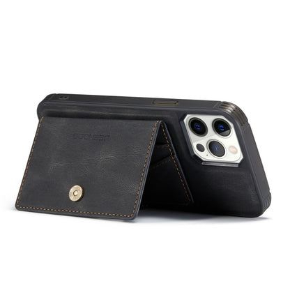 JEEHOOD Retro Magnetic Detachable Leather Case with Wallet & Card Slot & Holder, For iPhone 12 mini, For iPhone 12 / 12 Pro, For iPhone 12 Pro Max