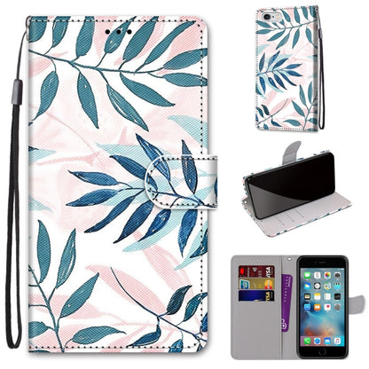 Coloured Drawing Cross Texture Horizontal Flip PU Leather Case with Holder & Card Slots & Wallet & Lanyard, For iPhone 6 / 6s, For iPhone SE 2022 / SE 2020 / 8 / 7