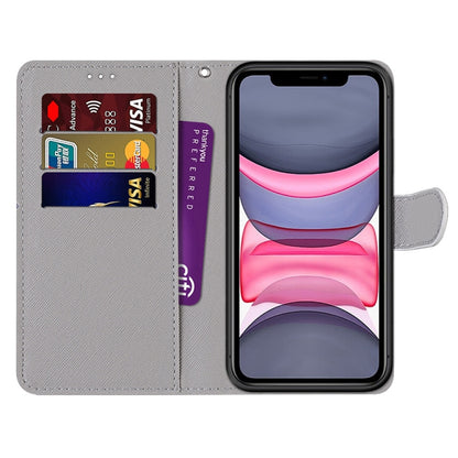 Coloured Drawing Cross Texture Horizontal Flip PU Leather Case with Holder & Card Slots & Wallet & Lanyard, For iPhone 11, For iPhone 11 Pro