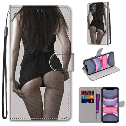 Coloured Drawing Cross Texture Horizontal Flip PU Leather Case with Holder & Card Slots & Wallet & Lanyard, For iPhone 11, For iPhone 11 Pro