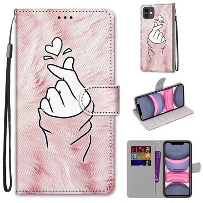 Coloured Drawing Cross Texture Horizontal Flip PU Leather Case with Holder & Card Slots & Wallet & Lanyard, For iPhone 11, For iPhone 11 Pro