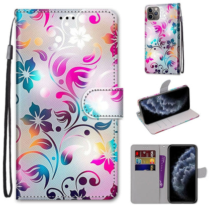 Coloured Drawing Cross Texture Horizontal Flip PU Leather Case with Holder & Card Slots & Wallet & Lanyard, For iPhone 11, For iPhone 11 Pro