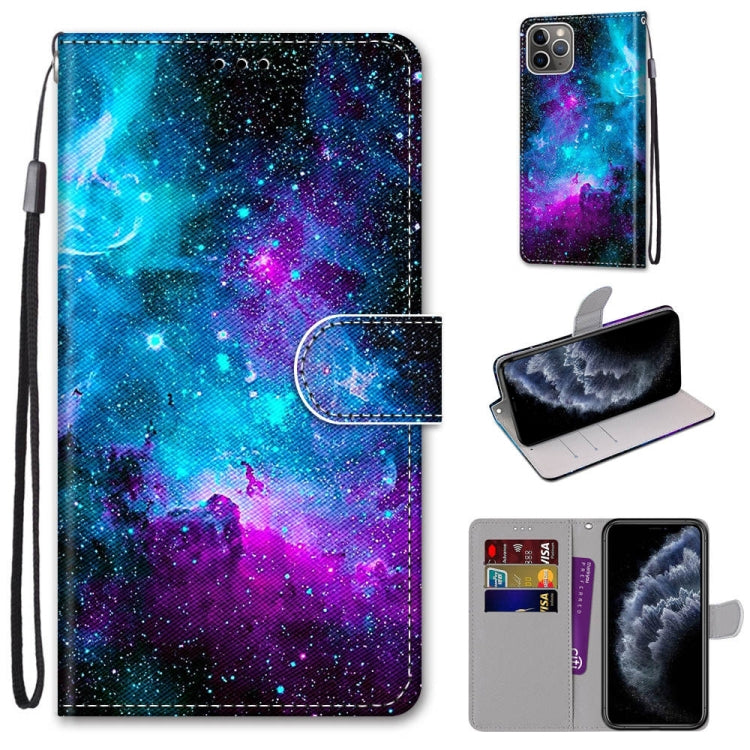 Coloured Drawing Cross Texture Horizontal Flip PU Leather Case with Holder & Card Slots & Wallet & Lanyard, For iPhone 11, For iPhone 11 Pro
