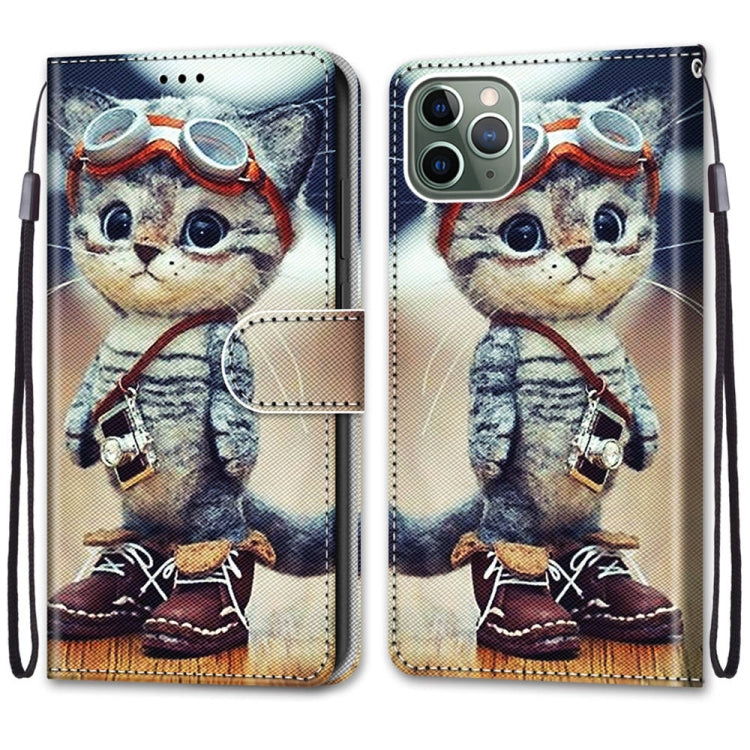 Coloured Drawing Cross Texture Horizontal Flip PU Leather Case with Holder & Card Slots & Wallet & Lanyard, For iPhone 11 Pro Max, For iPhone 12 mini