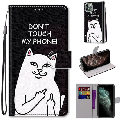 Coloured Drawing Cross Texture Horizontal Flip PU Leather Case with Holder & Card Slots & Wallet & Lanyard, For iPhone 11 Pro Max, For iPhone 12 mini