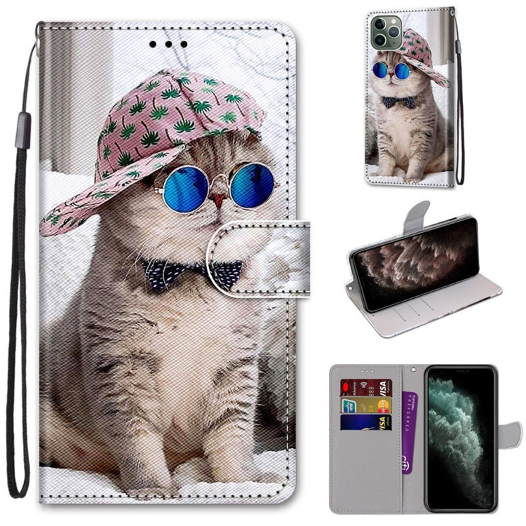 Coloured Drawing Cross Texture Horizontal Flip PU Leather Case with Holder & Card Slots & Wallet & Lanyard, For iPhone 11 Pro Max, For iPhone 12 mini