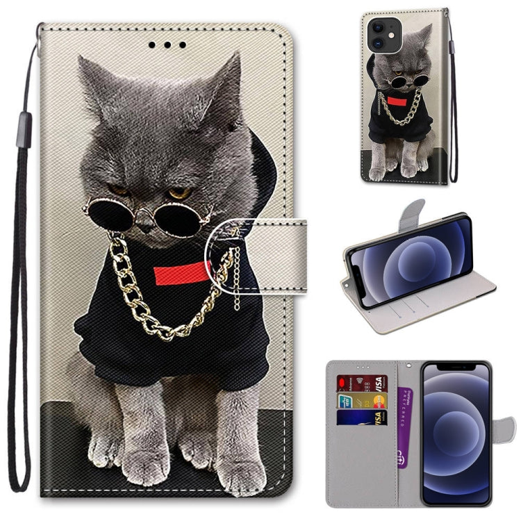 Coloured Drawing Cross Texture Horizontal Flip PU Leather Case with Holder & Card Slots & Wallet & Lanyard, For iPhone 11 Pro Max, For iPhone 12 mini