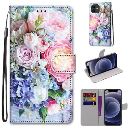 Coloured Drawing Cross Texture Horizontal Flip PU Leather Case with Holder & Card Slots & Wallet & Lanyard, For iPhone 11 Pro Max, For iPhone 12 mini