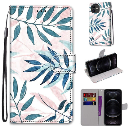 Coloured Drawing Cross Texture Horizontal Flip PU Leather Case with Holder & Card Slots & Wallet & Lanyard, For iPhone 12 / 12 Pro, For iPhone 12 Pro Max