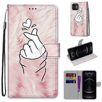 Coloured Drawing Cross Texture Horizontal Flip PU Leather Case with Holder & Card Slots & Wallet & Lanyard, For iPhone 12 / 12 Pro, For iPhone 12 Pro Max