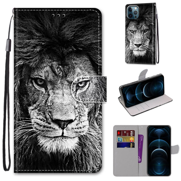 Coloured Drawing Cross Texture Horizontal Flip PU Leather Case with Holder & Card Slots & Wallet & Lanyard, For iPhone 12 / 12 Pro, For iPhone 12 Pro Max