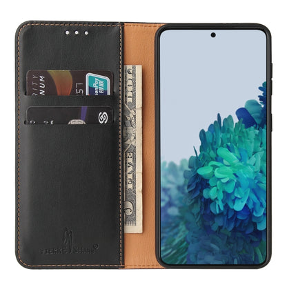 Fierre Shann PU Genuine Leather Texture Horizontal Flip Leather Case with Holder & Card Slots & Wallet, For Huawei Mate 40 Pro, For Huawei Mate 40, For Samsung Galaxy S21 5G, For Samsung Galaxy S21+ 5G, For Samsung Galaxy S21 Ultra 5G                  ...