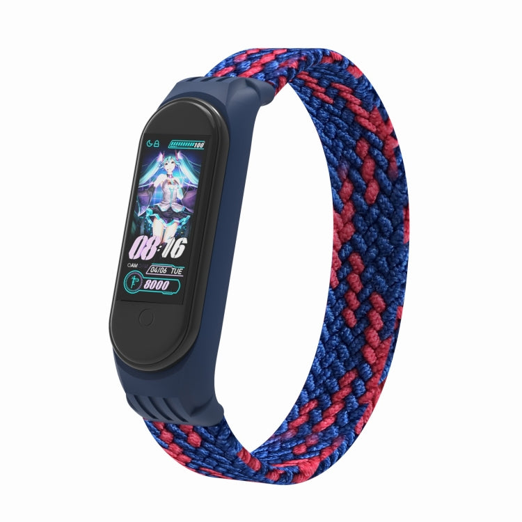For Xiaomi Mi Band 5 / 4 / 3 / Huami Single Lap Braided Yarn + TPU Wrist Strap Watchbands, S, M, L