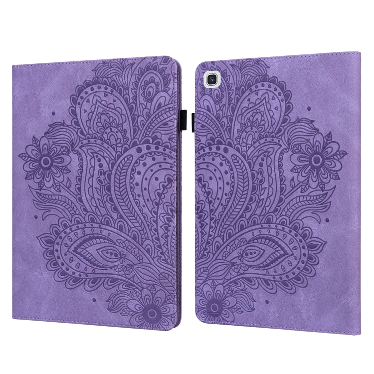 Peacock Embossed Pattern TPU + PU Horizontal Flip Leather Case with Holder & Card Slots & Wallet, For Samsung Galaxy Tab A7 T500, For Samsung Galaxy Tab S6 Lite P610, For Samsung Galaxy Tab A 8.0 (2019) T290, For Samsung Galaxy Tab A 10.1 (2019) T510  ...