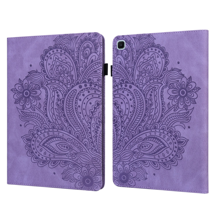 Peacock Embossed Pattern TPU + PU Horizontal Flip Leather Case with Holder & Card Slots & Wallet, For Samsung Galaxy Tab A7 T500, For Samsung Galaxy Tab S6 Lite P610, For Samsung Galaxy Tab A 8.0 (2019) T290, For Samsung Galaxy Tab A 10.1 (2019) T510  ...