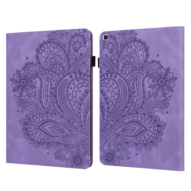 Peacock Embossed Pattern TPU + PU Horizontal Flip Leather Case with Holder & Card Slots & Wallet, For Samsung Galaxy Tab A7 T500, For Samsung Galaxy Tab S6 Lite P610, For Samsung Galaxy Tab A 8.0 (2019) T290, For Samsung Galaxy Tab A 10.1 (2019) T510  ...