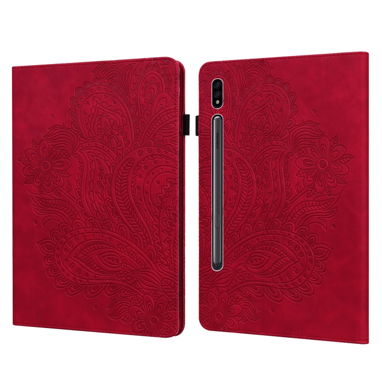 Peacock Embossed Pattern TPU + PU Horizontal Flip Leather Case with Holder & Card Slots & Wallet, For Samsung Galaxy Tab A7 T500, For Samsung Galaxy Tab S6 Lite P610, For Samsung Galaxy Tab A 8.0 (2019) T290, For Samsung Galaxy Tab A 10.1 (2019) T510  ...