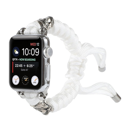 Skull Umbrella Cord Braided Watch Strap, For Apple Watch Ultra 49mm / Series 8&7 45mm / SE 2&6&SE&5&4 44mm / 3&2&1 42mm, For Apple Watch Series 8&7 41mm / SE 2&6&SE&5&4 40mm / 3&2&1 38mm                                                                  ...