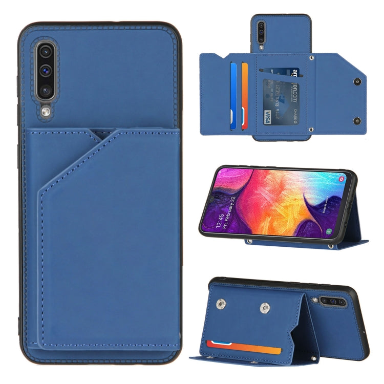 Skin Feel PU + TPU + PC Back Cover Shockproof Case with Card Slots & Holder & Photo Frame, For OPPO Realme 7, For Samsung Galaxy A50 & A30s & A50s, For OPPO Realme C11, For Samsung Galaxy A70 & A70s, For OPPO Realme C15, For Samsung Galaxy M60s & A81  ...