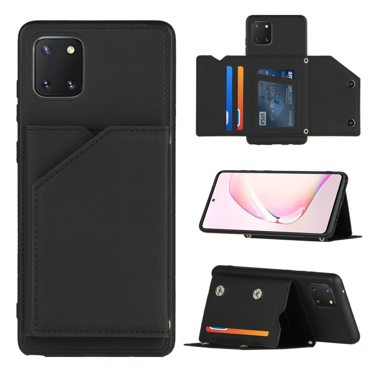 Skin Feel PU + TPU + PC Back Cover Shockproof Case with Card Slots & Holder & Photo Frame, For OPPO Realme 7, For Samsung Galaxy A50 & A30s & A50s, For OPPO Realme C11, For Samsung Galaxy A70 & A70s, For OPPO Realme C15, For Samsung Galaxy M60s & A81  ...