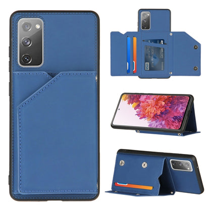 Skin Feel PU + TPU + PC Back Cover Shockproof Case with Card Slots & Holder & Photo Frame, For OPPO Realme 7, For Samsung Galaxy A50 & A30s & A50s, For OPPO Realme C11, For Samsung Galaxy A70 & A70s, For OPPO Realme C15, For Samsung Galaxy M60s & A81  ...