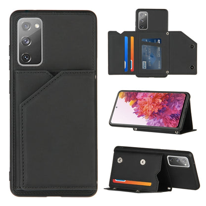 Skin Feel PU + TPU + PC Back Cover Shockproof Case with Card Slots & Holder & Photo Frame, For OPPO Realme 7, For Samsung Galaxy A50 & A30s & A50s, For OPPO Realme C11, For Samsung Galaxy A70 & A70s, For OPPO Realme C15, For Samsung Galaxy M60s & A81  ...