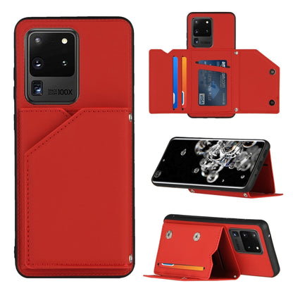 Skin Feel PU + TPU + PC Back Cover Shockproof Case with Card Slots & Holder & Photo Frame, For OPPO Realme 7, For Samsung Galaxy A50 & A30s & A50s, For OPPO Realme C11, For Samsung Galaxy A70 & A70s, For OPPO Realme C15, For Samsung Galaxy M60s & A81  ...