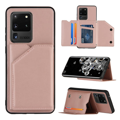 Skin Feel PU + TPU + PC Back Cover Shockproof Case with Card Slots & Holder & Photo Frame, For OPPO Realme 7, For Samsung Galaxy A50 & A30s & A50s, For OPPO Realme C11, For Samsung Galaxy A70 & A70s, For OPPO Realme C15, For Samsung Galaxy M60s & A81  ...