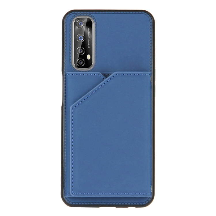 Skin Feel PU + TPU + PC Back Cover Shockproof Case with Card Slots & Holder & Photo Frame, For OPPO Realme 7, For Samsung Galaxy A50 & A30s & A50s, For OPPO Realme C11, For Samsung Galaxy A70 & A70s, For OPPO Realme C15, For Samsung Galaxy M60s & A81  ...
