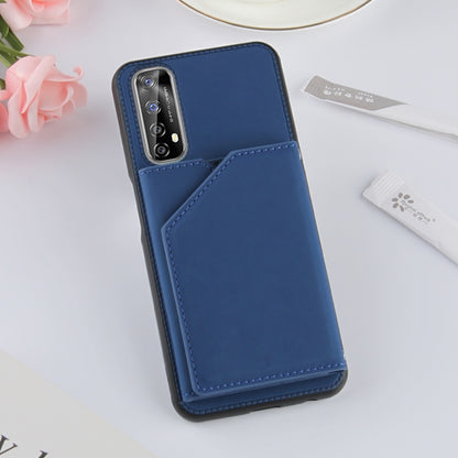 Skin Feel PU + TPU + PC Back Cover Shockproof Case with Card Slots & Holder & Photo Frame, For OPPO Realme 7, For Samsung Galaxy A50 & A30s & A50s, For OPPO Realme C11, For Samsung Galaxy A70 & A70s, For OPPO Realme C15, For Samsung Galaxy M60s & A81  ...