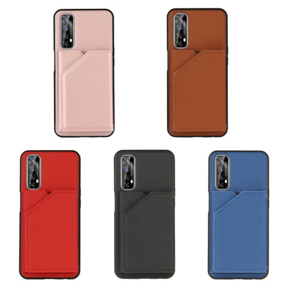 Skin Feel PU + TPU + PC Back Cover Shockproof Case with Card Slots & Holder & Photo Frame, For OPPO Realme 7, For Samsung Galaxy A50 & A30s & A50s, For OPPO Realme C11, For Samsung Galaxy A70 & A70s, For OPPO Realme C15, For Samsung Galaxy M60s & A81  ...