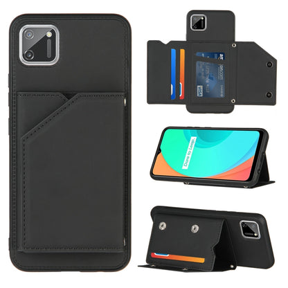 Skin Feel PU + TPU + PC Back Cover Shockproof Case with Card Slots & Holder & Photo Frame, For OPPO Realme 7, For Samsung Galaxy A50 & A30s & A50s, For OPPO Realme C11, For Samsung Galaxy A70 & A70s, For OPPO Realme C15, For Samsung Galaxy M60s & A81  ...