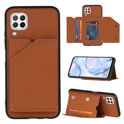 Skin Feel PU + TPU + PC Back Cover Shockproof Case with Card Slots & Holder & Photo Frame, For OPPO Realme 7, For Samsung Galaxy A50 & A30s & A50s, For OPPO Realme C11, For Samsung Galaxy A70 & A70s, For OPPO Realme C15, For Samsung Galaxy M60s & A81  ...