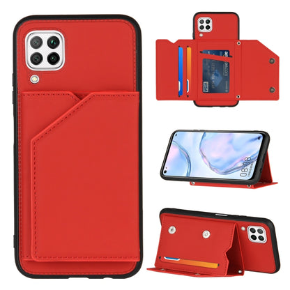 Skin Feel PU + TPU + PC Back Cover Shockproof Case with Card Slots & Holder & Photo Frame, For OPPO Realme 7, For Samsung Galaxy A50 & A30s & A50s, For OPPO Realme C11, For Samsung Galaxy A70 & A70s, For OPPO Realme C15, For Samsung Galaxy M60s & A81  ...