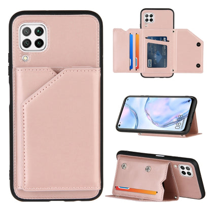 Skin Feel PU + TPU + PC Back Cover Shockproof Case with Card Slots & Holder & Photo Frame, For OPPO Realme 7, For Samsung Galaxy A50 & A30s & A50s, For OPPO Realme C11, For Samsung Galaxy A70 & A70s, For OPPO Realme C15, For Samsung Galaxy M60s & A81  ...