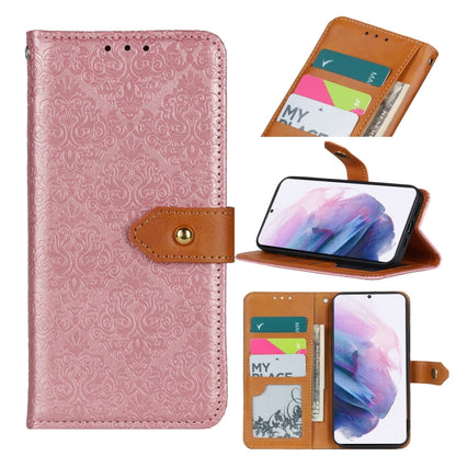 European Floral Embossed Copper Buckle Horizontal Flip PU Leather Case with Holder & Card Slots & Wallet & Photo Frame, For Samsung Galaxy A02s, For Samsung Galaxy A21s, For Samsung Galaxy A31, For Samsung Galaxy A41, For Samsung Galaxy A51 5G         ...