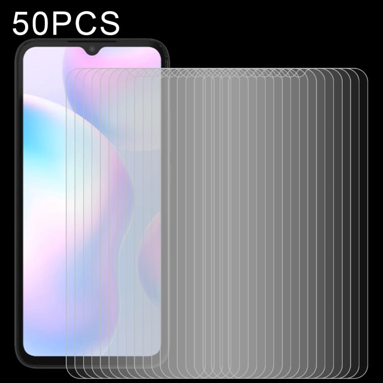 For Xiaomi Redmi 10A / 9A / 9A Sport / 9C / 9C NFC / Poco C31 / 9 Acitve 50 PCS 0.26mm 9H 2.5D Tempered Glass Film, For Xiaomi Redmi K40 (50 PCS), For Xiaomi Poco X3 (50 PCS), For Xiaomi Poco M3 (50 PCS), For Xiaomi Poco C3 (50 PCS)                    ...
