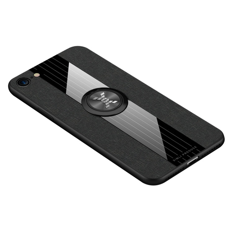 XINLI Stitching Cloth Textue Shockproof TPU Protective Case with Ring Holder, For iPhone 8 / 7, For iPhone 8 Plus / 7 Plus, For iPhone X / XS, For iPhone XR, For iPhone XS Max, For iPhone 6 / 6s, For iPhone 6 Plus / 6s Plus