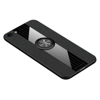 XINLI Stitching Cloth Textue Shockproof TPU Protective Case with Ring Holder, For iPhone 8 / 7, For iPhone 8 Plus / 7 Plus, For iPhone X / XS, For iPhone XR, For iPhone XS Max, For iPhone 6 / 6s, For iPhone 6 Plus / 6s Plus