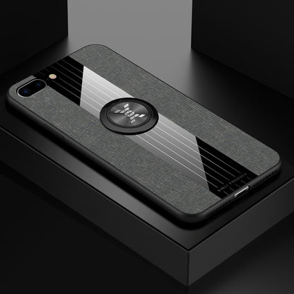 XINLI Stitching Cloth Textue Shockproof TPU Protective Case with Ring Holder, For iPhone 8 / 7, For iPhone 8 Plus / 7 Plus, For iPhone X / XS, For iPhone XR, For iPhone XS Max, For iPhone 6 / 6s, For iPhone 6 Plus / 6s Plus