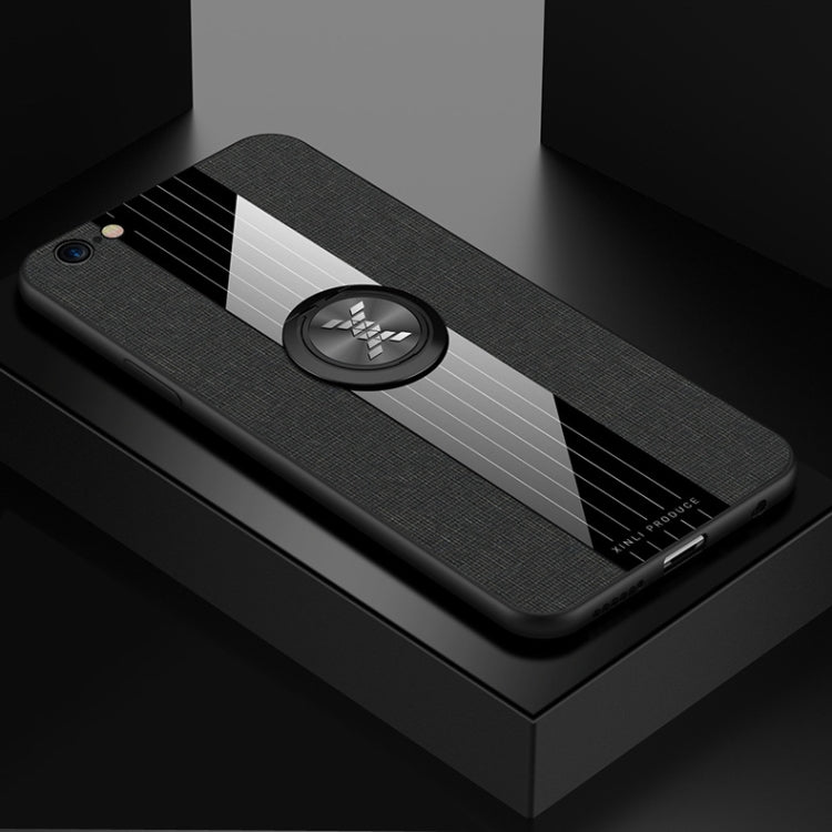 XINLI Stitching Cloth Textue Shockproof TPU Protective Case with Ring Holder, For iPhone 8 / 7, For iPhone 8 Plus / 7 Plus, For iPhone X / XS, For iPhone XR, For iPhone XS Max, For iPhone 6 / 6s, For iPhone 6 Plus / 6s Plus