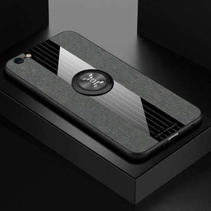 XINLI Stitching Cloth Textue Shockproof TPU Protective Case with Ring Holder, For iPhone 8 / 7, For iPhone 8 Plus / 7 Plus, For iPhone X / XS, For iPhone XR, For iPhone XS Max, For iPhone 6 / 6s, For iPhone 6 Plus / 6s Plus