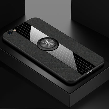 XINLI Stitching Cloth Textue Shockproof TPU Protective Case with Ring Holder, For iPhone 8 / 7, For iPhone 8 Plus / 7 Plus, For iPhone X / XS, For iPhone XR, For iPhone XS Max, For iPhone 6 / 6s, For iPhone 6 Plus / 6s Plus
