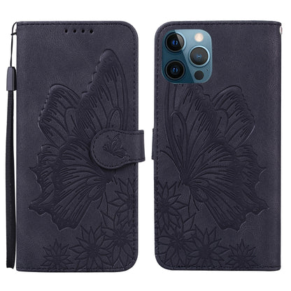 Retro Skin Feel Butterflies Embossing Horizontal Flip Leather Case with Holder & Card Slots & Wallet, For iPhone 12 Pro Max, For iPhone XR, For iPhone X / XS, For iPhone XS Max
