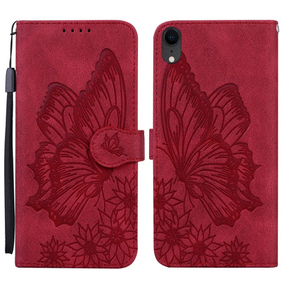 Retro Skin Feel Butterflies Embossing Horizontal Flip Leather Case with Holder & Card Slots & Wallet, For iPhone 12 Pro Max, For iPhone XR, For iPhone X / XS, For iPhone XS Max