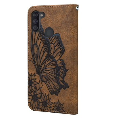 Retro Skin Feel Butterflies Embossing Horizontal Flip Leather Case with Holder & Card Slots & Wallet, For Samsung Galaxy A11, For Samsung Galaxy A12 5G, For Samsung Galaxy A21, For Samsung Galaxy A21s, For Samsung Galaxy A42 5G, For Samsung Galaxy A51 ...